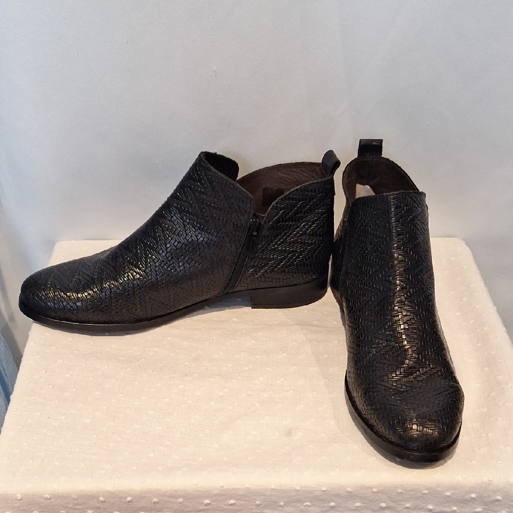Marroqui Sanchez Women's Black Woven Leather Shoes Size 9.5